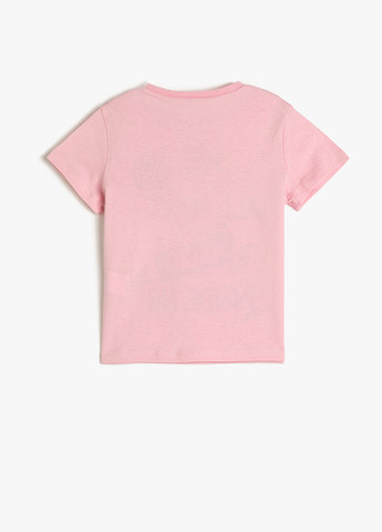 Розовая летняя футболка KOTON