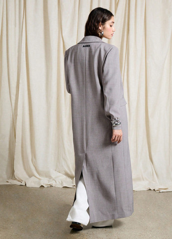 Сіре демісезонне Пальто двобортне SHEIN