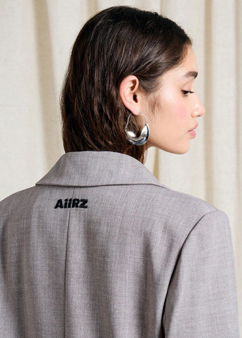 Сіре демісезонне Пальто двобортне SHEIN