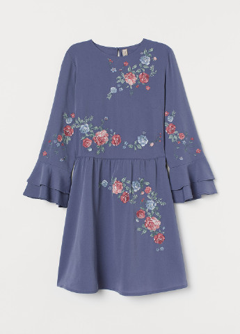 Сіро-синя кежуал сукня кльош H&M