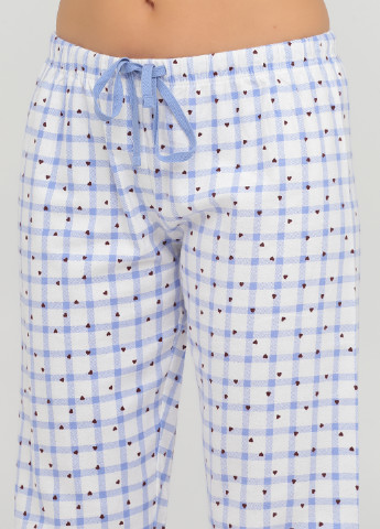 Белая всесезон пижама (лонгслив, брюки) лонгслив + брюки Blue Motion