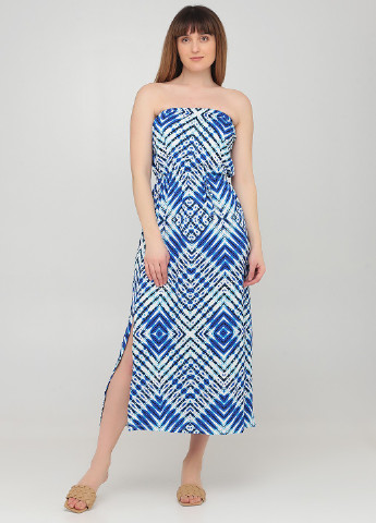 Морської хвилі кежуал сукня бандо F&F з геометричним візерунком