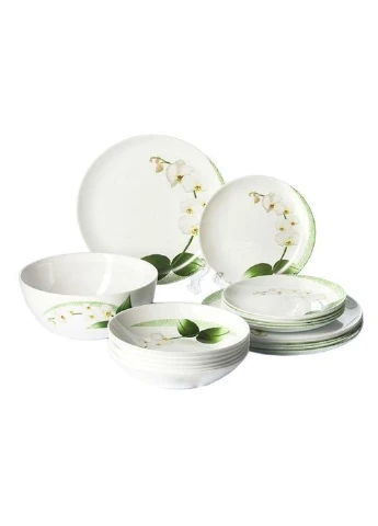 Столовий сервіз Diwali White Orchid 19 предметів Luminarc (254453949)