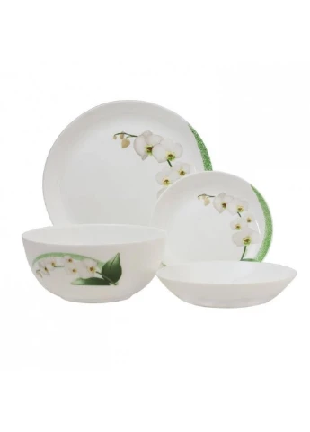 Столовий сервіз Diwali White Orchid 19 предметів Luminarc (254453949)