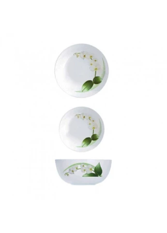 Столовий сервіз Diwali White Orchid 19 предметів Luminarc (254453949)