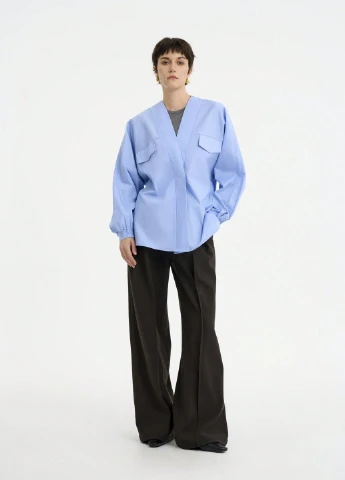 Блакитна блуза SHEIN