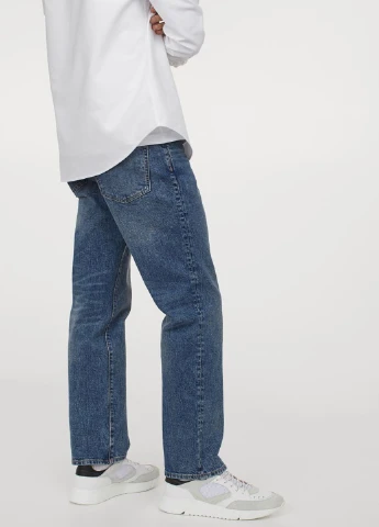 Синие демисезонные джинсы H&M