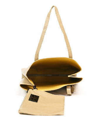 Сумка Italian Bags шоппер однотонная темно-бежевая кэжуал