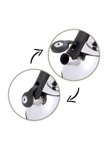 Чайник со свистком и термометром KM-1077 3 л серый Kamille (253628504)