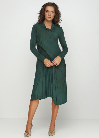 Зеленое кэжуал платье Grazia Pi однотонное