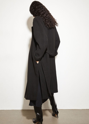 Черное демисезонное Пальто однобортное H&M