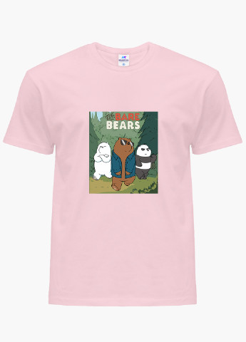 Розовая демисезонная футболка детская вся правда о медведях (we bare bears)(9224-2664) MobiPrint