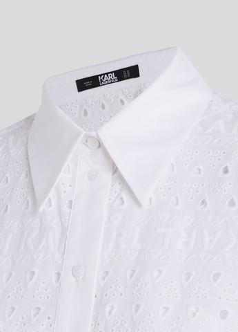 Белое кэжуал платье а-силуэт Karl Lagerfeld однотонное