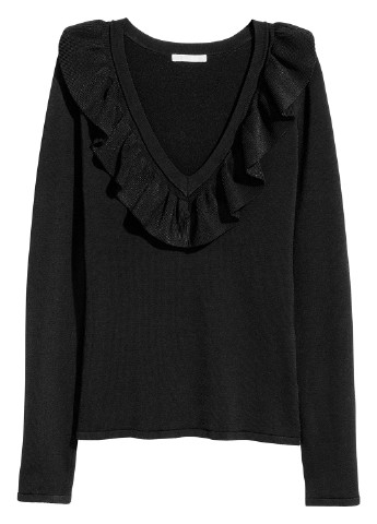 Черный демисезонный пуловер пуловер H&M