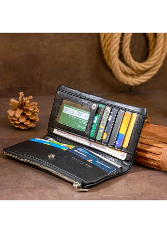 Жіночий шкіряний гаманець 18,5х9х1,5 см st leather (252133932)
