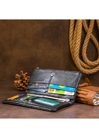 Жіночий шкіряний гаманець 18,5х9х1,5 см st leather (252133932)