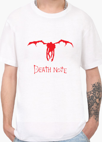 Белая футболка мужская рюк тетрадь смерти (death note) белый (9223-2654) xxl MobiPrint