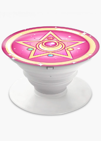Попсокет (Popsockets) держатель для смартфона Сейлор Мун (Sailor Moon) (8754-2918) Черный MobiPrint (229014779)