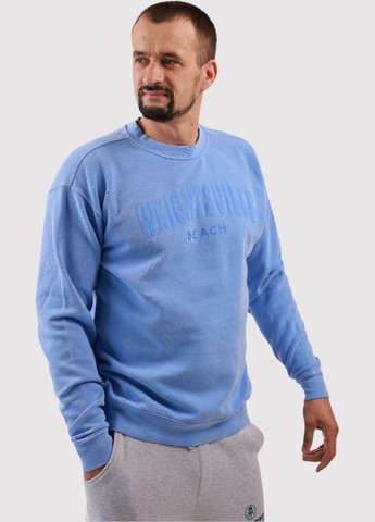 Блакитний світшот Blue 84 напис без декору (361422128)