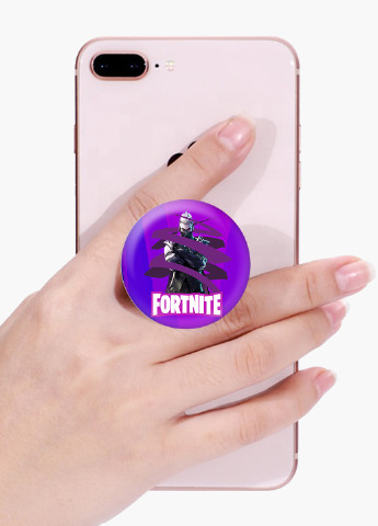 Попсокет (Popsockets) держатель для смартфона Фортнайт (Fortnite) (8754-1190) Черный MobiPrint (216748566)
