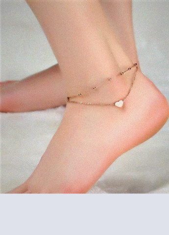 Браслет двухслойный на ногу-анклет "My heart", золотистый Анна Ясеницька (252340529)
