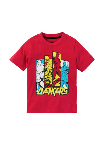 Красный летний комплект (футболка, шорты) Marvel