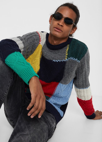 Комбинированный зимний свитер Desigual