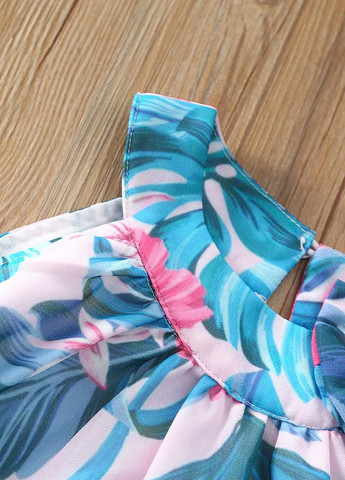 Комбинированный летний костюм (топ, шорты) SHEIN