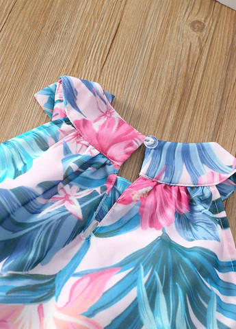 Комбинированный летний костюм (топ, шорты) SHEIN