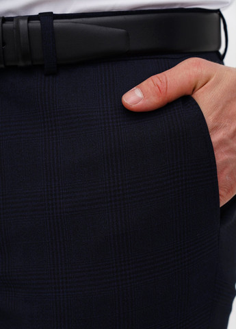 Темно-синие классические, кэжуал демисезонные прямые брюки Trend Collection