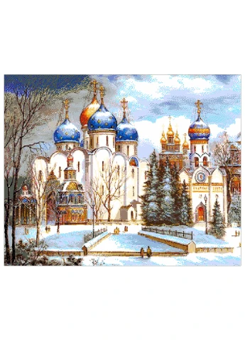 Набір для вишивання бісером Троїце-Сергієва Лавра 71х58 см Александра Токарева (188848223)