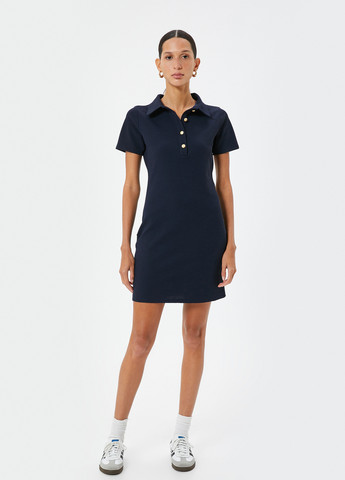 Чорна кежуал сукня поло KOTON однотонна