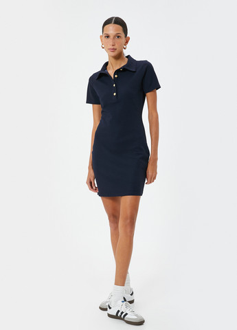 Чорна кежуал сукня поло KOTON однотонна