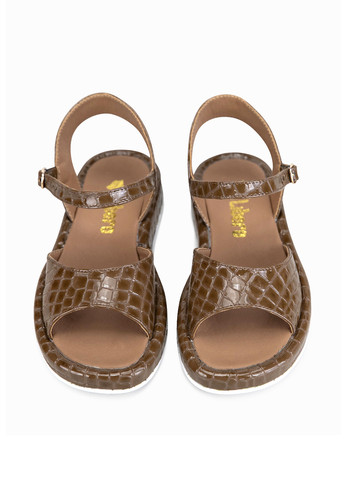 Коричневые босоножки Libero с ремешком лаковые