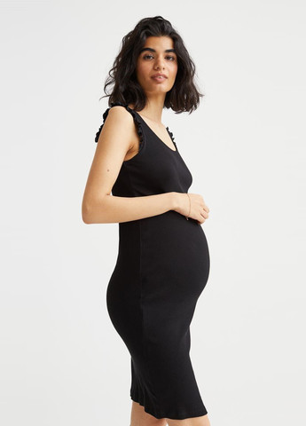 Чорна кежуал сукня для вагітних сукня-майка H&M однотонна