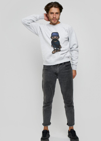 Серый свитшот мужской YAPPI рисунок (250563750)