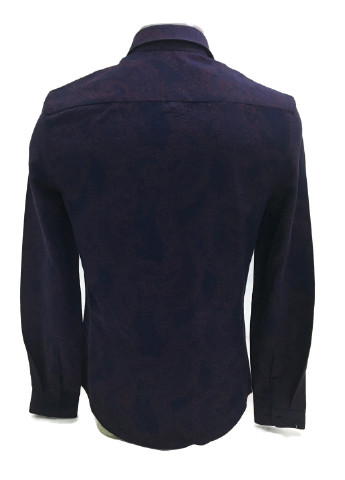 Темно-фиолетовая кэжуал рубашка с абстрактным узором H&M