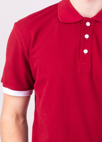 Бордовая футболка-5718-13 поло муж. бордовый для мужчин TvoePolo однотонная