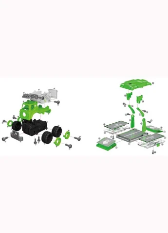 Конструктор DIY SPATIAL CREATIVITY Мусоровоз и Самосвал 73 детали (207383320)