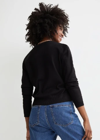 Кардиган демісезон,чорний, H&M Basic (254655460)