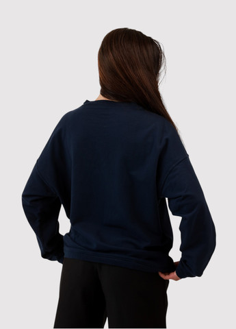 Темно-синий свитшот Blue 84 надпись без декора (359854777)