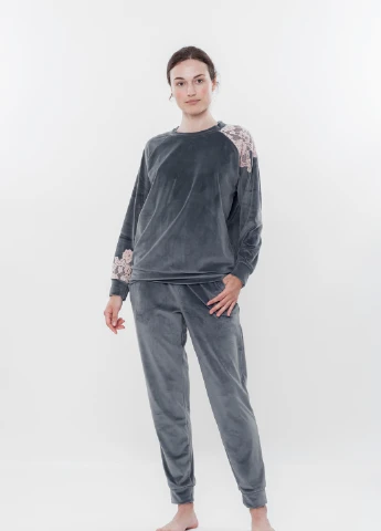 Костюм жіночий 3XL сірий 03117 Effetto (254797159)