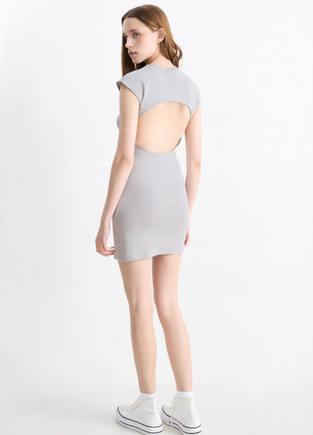 Світло-сіра кежуал сукня силуетна C&A однотонна