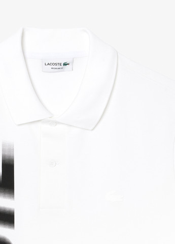 Белая футболка-поло для мужчин Lacoste с логотипом