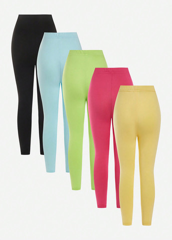 Комбинированные демисезонные леггинсы (6 шт.) SHEIN