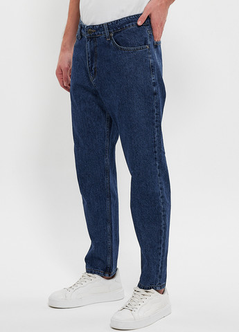 Темно-синие демисезонные мом фит джинсы Trend Collection