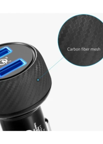 Зарядний пристрій PowerDrive - 2 Quick Charge 3.0 Ports V3 (Black) (A2228H11) Anker (216637944)