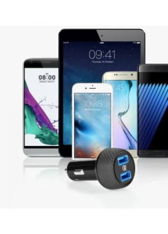 Зарядний пристрій PowerDrive - 2 Quick Charge 3.0 Ports V3 (Black) (A2228H11) Anker (216637944)