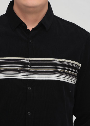 Черная кэжуал рубашка с геометрическим узором Jack & Jones