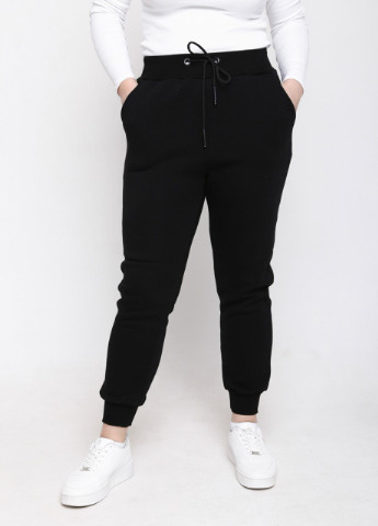 Спортивні штани жіночі чорні на флісі висока талія JEANSclub (254973714)